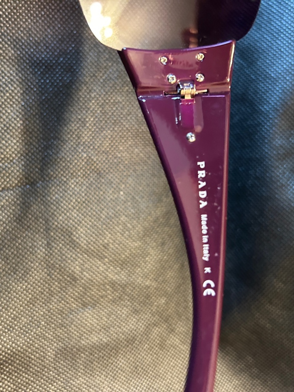 Prada Shield Sunglasses in Purple - Picture 6 of 9
